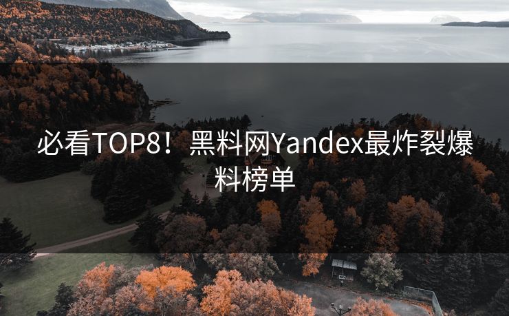 必看TOP8！黑料网Yandex最炸裂爆料榜单