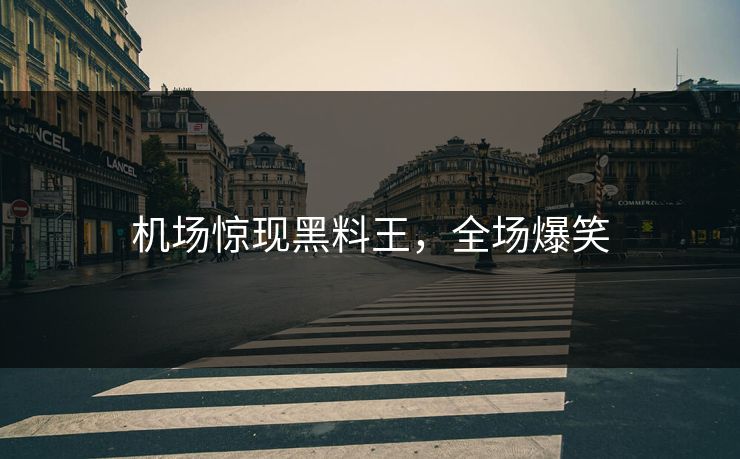机场惊现黑料王，全场爆笑